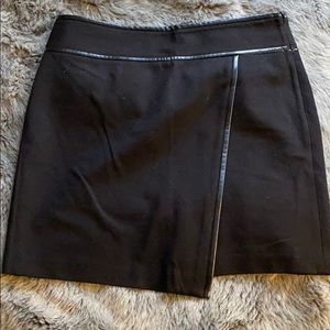 White House Black Market leather trim boot skirt.